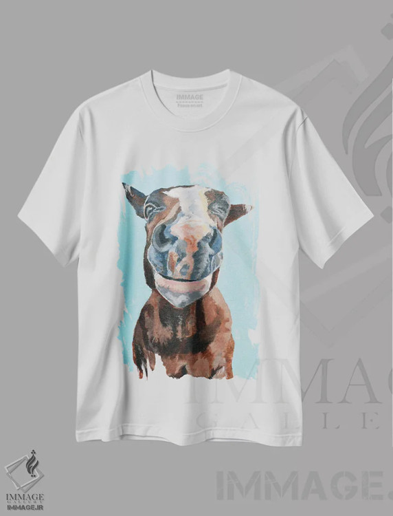 تیشرت سفید طرح دار چشمک، دکور معاصر اثر جن فارل | فروشگاه ایماژ