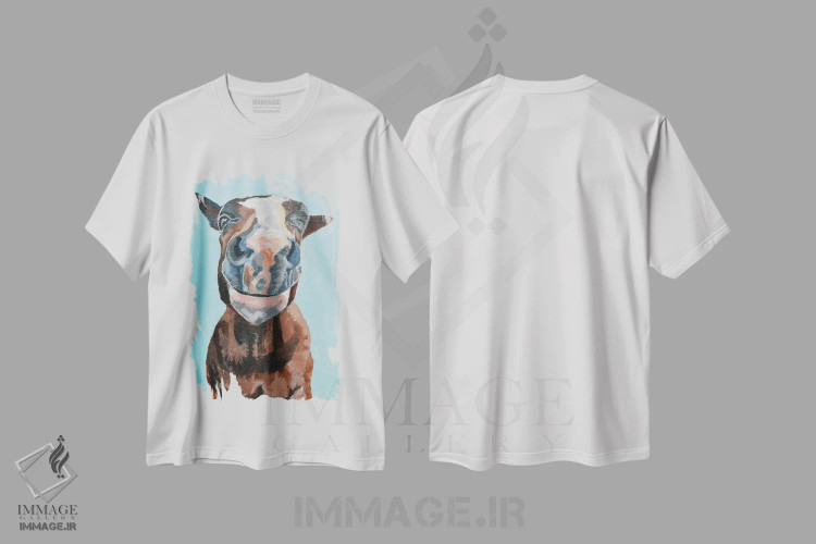 تیشرت سفید طرح دار چشمک، دکور معاصر اثر جن فارل | فروشگاه ایماژ