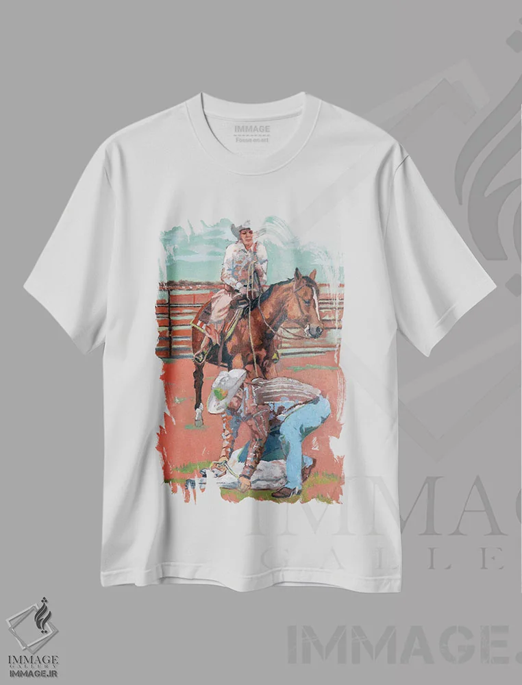 تیشرت سفید طرح دار کسب و کار خانوادگی، دکور معاصر اثر جن فارل | immage.ir