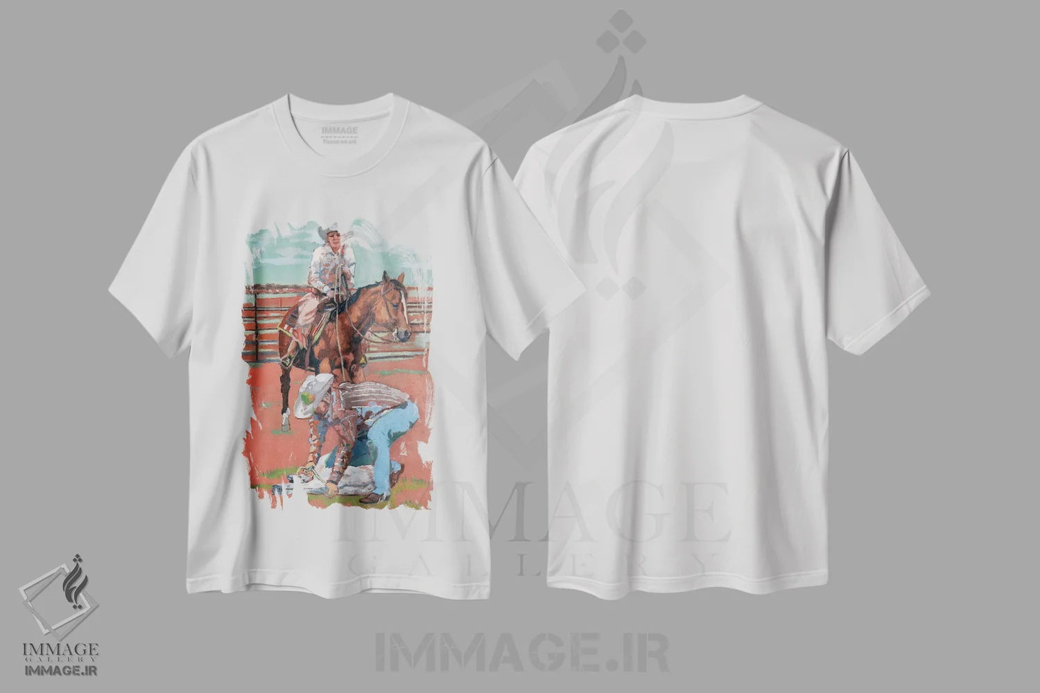 تیشرت سفید طرح دار کسب و کار خانوادگی، دکور معاصر اثر جن فارل | immage.ir