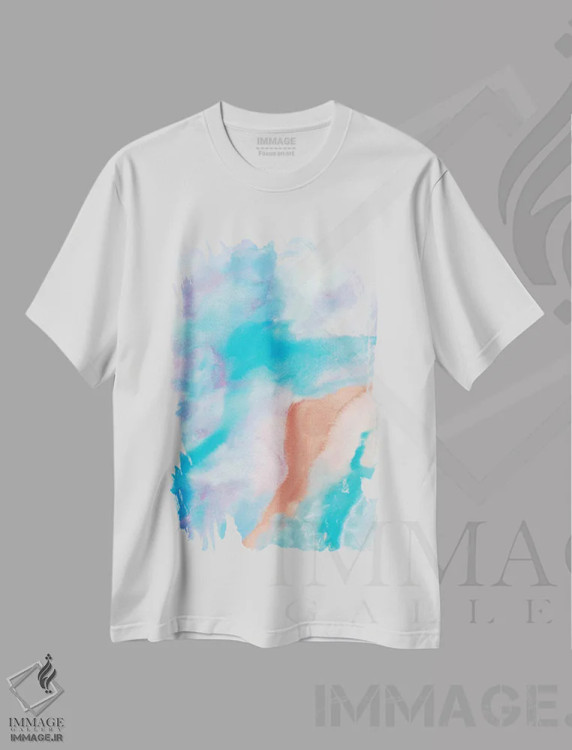 تیشرت سفید طرح دار انتزاعی ۱۰ اثر مارکو گونزالز | فروشگاه ایماژ