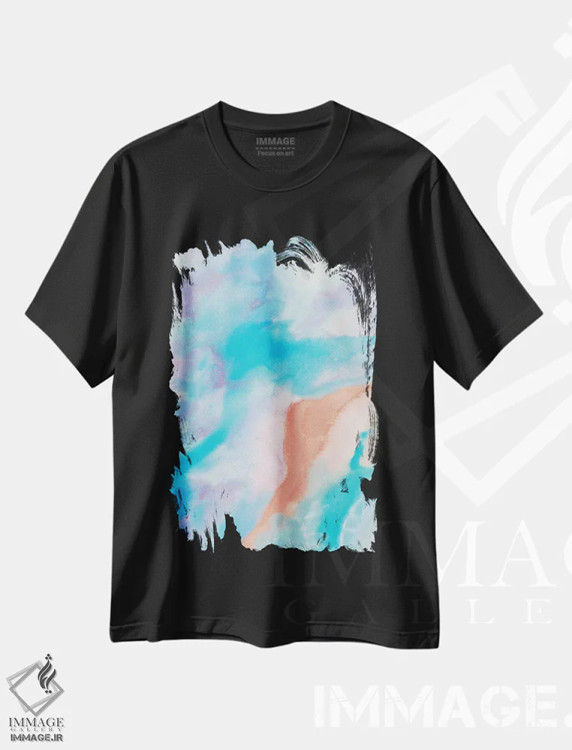 تیشرت مشکی طرح دار انتزاعی ۱۰ اثر مارکو گونزالز | immage.ir