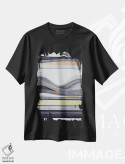 تیشرت مشکی طرح دار چشم انداز تریپی ۶ اثر مارکو گونزالز | فروشگاه ایماژ