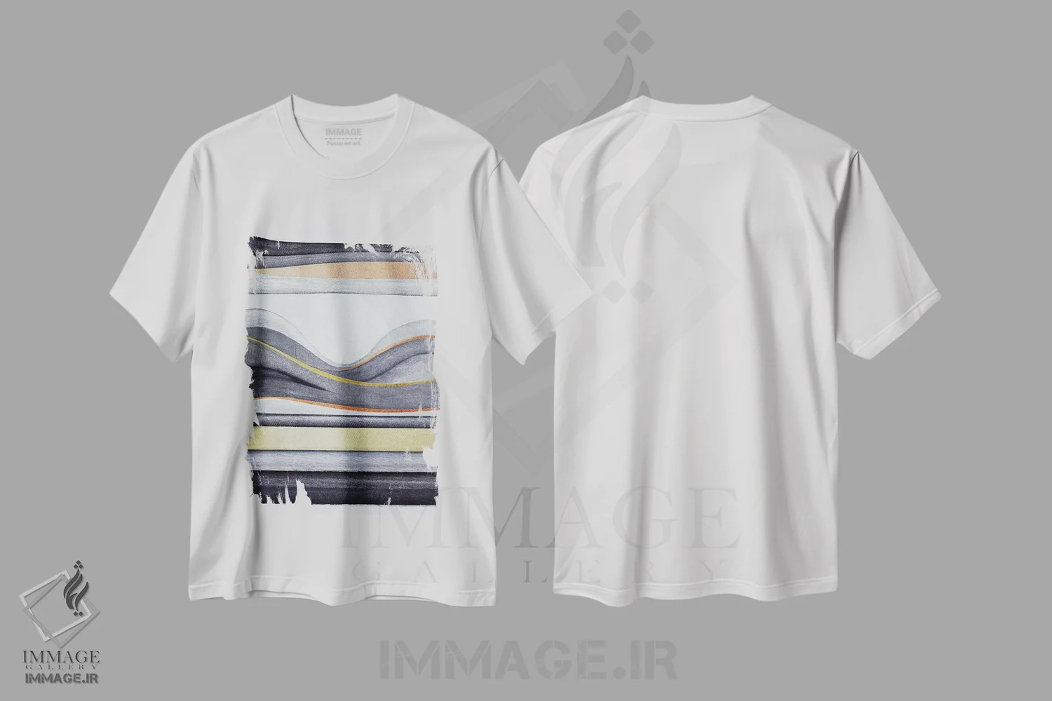 تیشرت سفید طرح دار چشم انداز تریپی ۶ اثر مارکو گونزالز | immage.ir