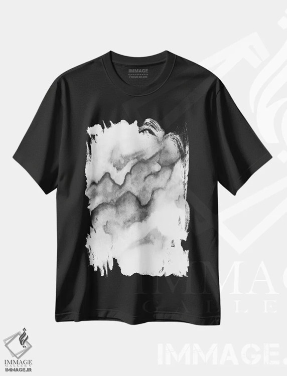 تیشرت مشکی طرح دار انتزاعی ۱۱ اثر مارکو گونزالز | immage.ir