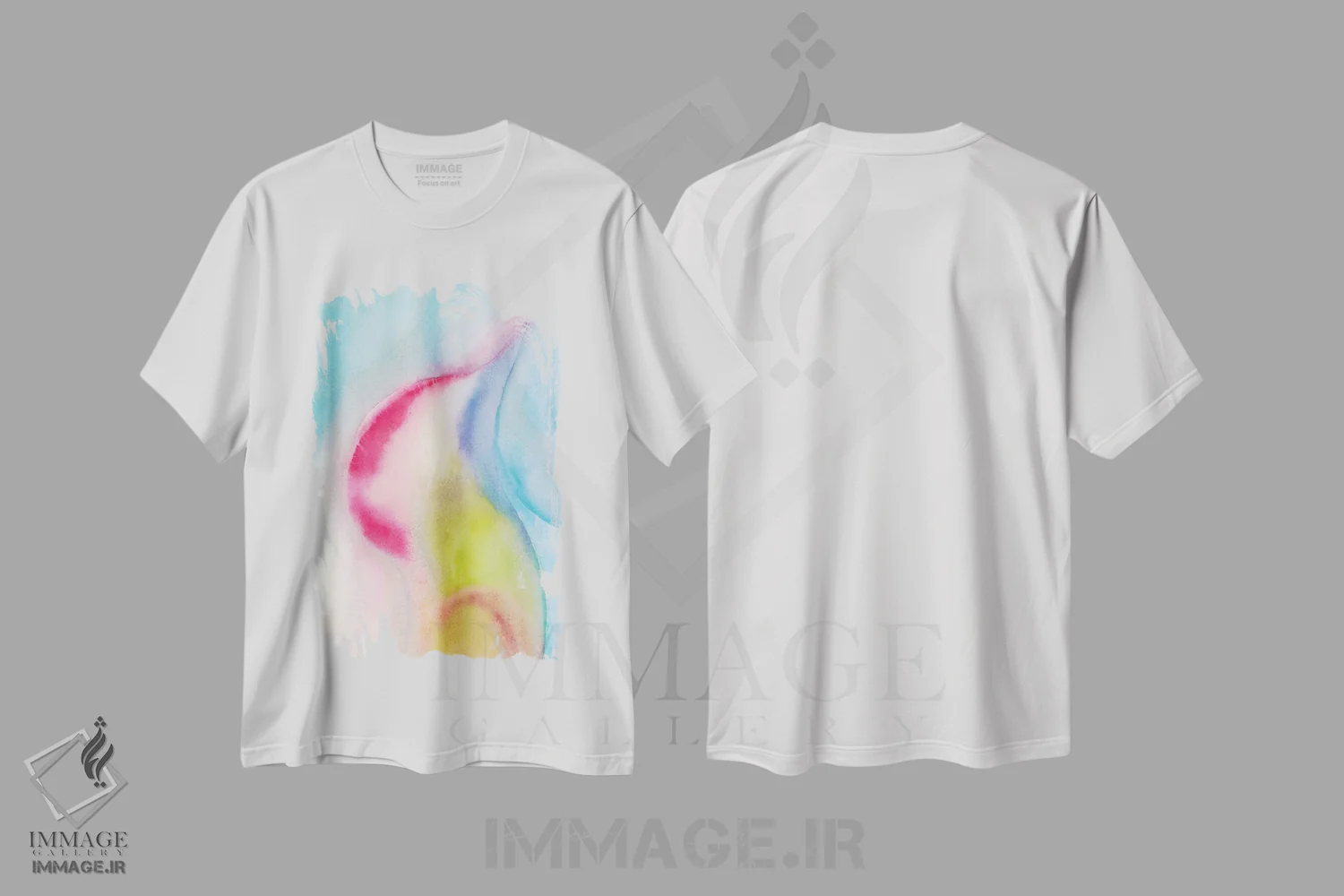 تیشرت سفید طرح دار انتزاعی دوازدهم اثر مارکو گونزالز | فروشگاه ایماژ