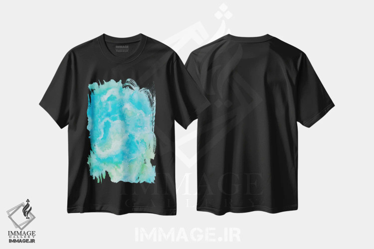 تیشرت مشکی طرح دار انتزاعی پانزدهم اثر مارکو گونزالز | فروشگاه ایماژ