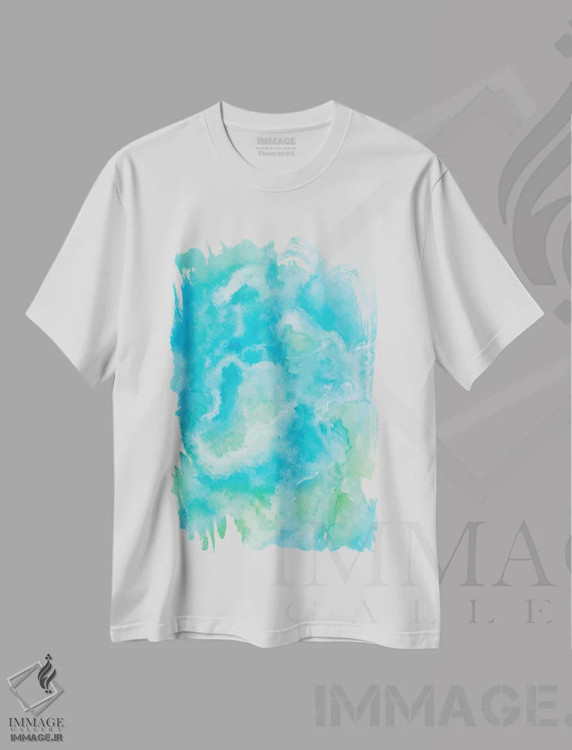 تیشرت سفید طرح دار انتزاعی پانزدهم اثر مارکو گونزالز | immage.ir