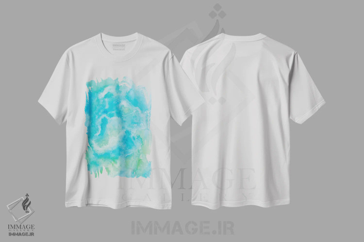 تیشرت سفید طرح دار انتزاعی پانزدهم اثر مارکو گونزالز | immage.ir