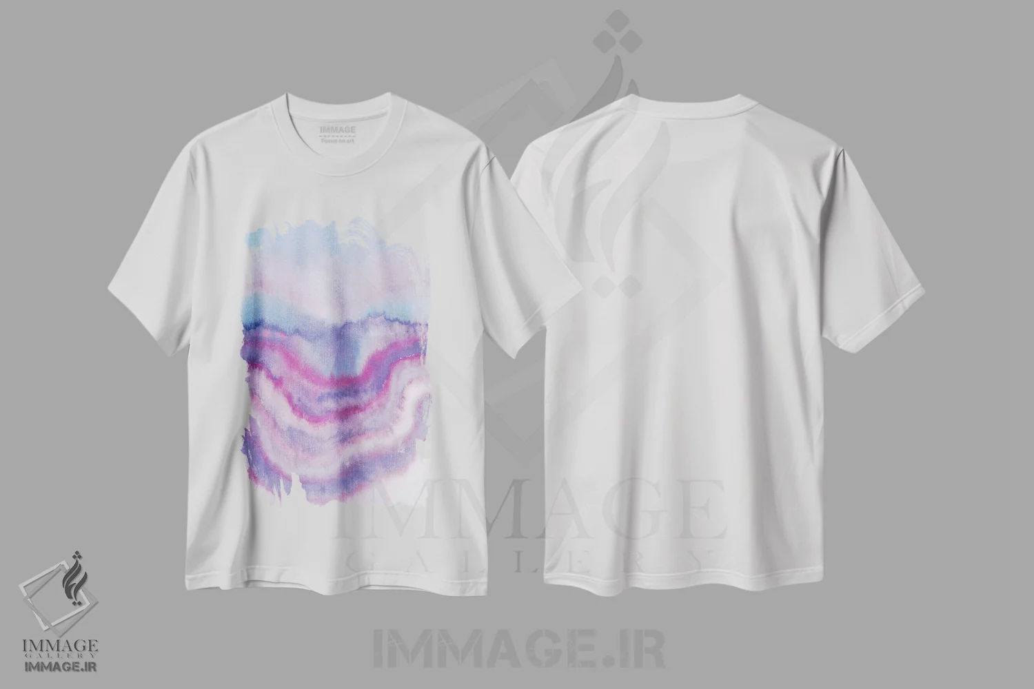 تیشرت سفید طرح دار انتزاعی هجدهم اثر مارکو گونزالز | فروشگاه ایماژ