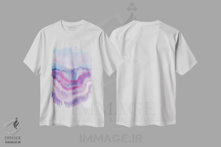تیشرت سفید طرح دار انتزاعی هجدهم اثر مارکو گونزالز | فروشگاه ایماژ
