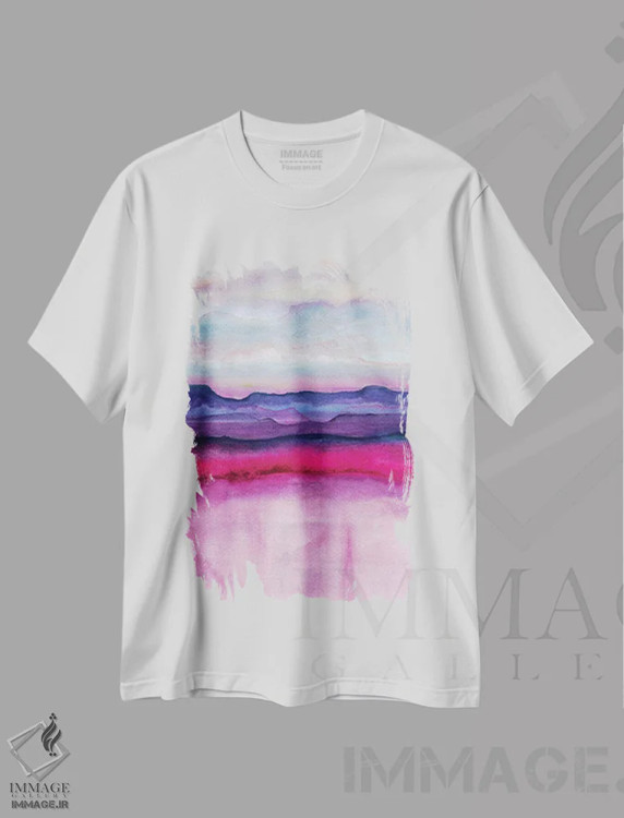 تیشرت سفید طرح دار انتزاعی بیستم اثر مارکو گونزالز | immage.ir