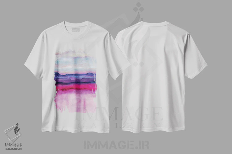 تیشرت سفید طرح دار انتزاعی بیستم اثر مارکو گونزالز | immage.ir