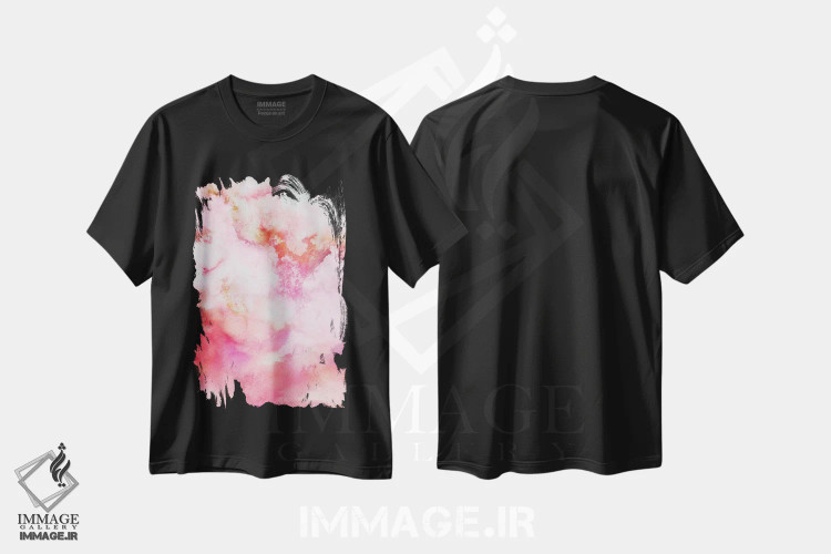تیشرت مشکی طرح دار انتزاعی سوم اثر مارکو گونزالز | فروشگاه ایماژ