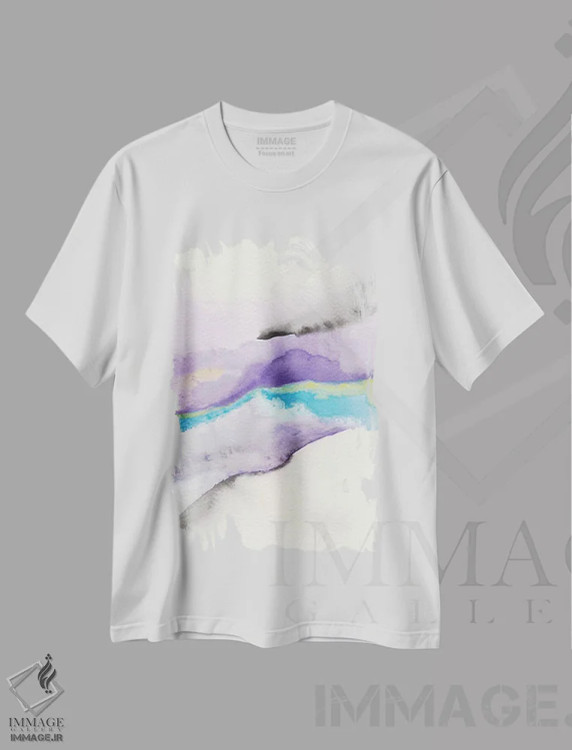 تیشرت سفید طرح دار انتزاعی چهارم اثر مارکو گونزالز | immage.ir