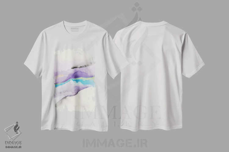 تیشرت سفید طرح دار انتزاعی چهارم اثر مارکو گونزالز | immage.ir