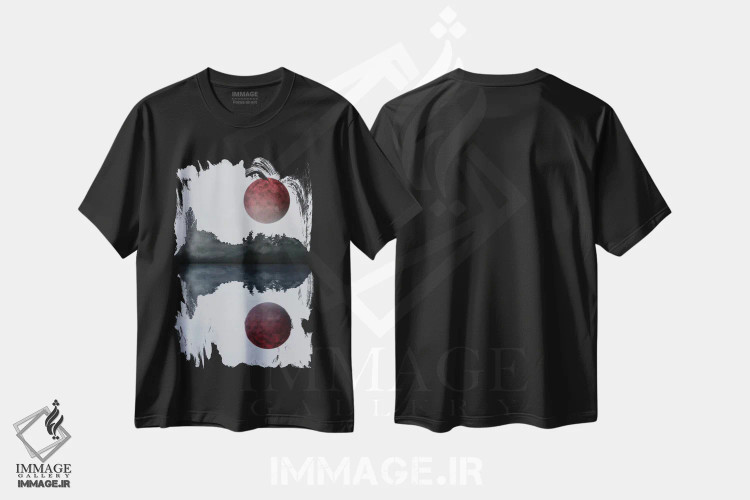 تیشرت مشکی طرح دار نگرش های آینده نگر هشتم، آبستره اثر مارکو گونزالز | immage.ir