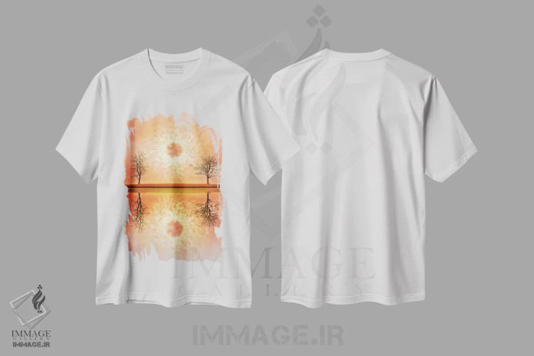 تیشرت سفید طرح دار نگرش های آینده نگر چهارم، آبستره اثر مارکو گونزالز | immage.ir