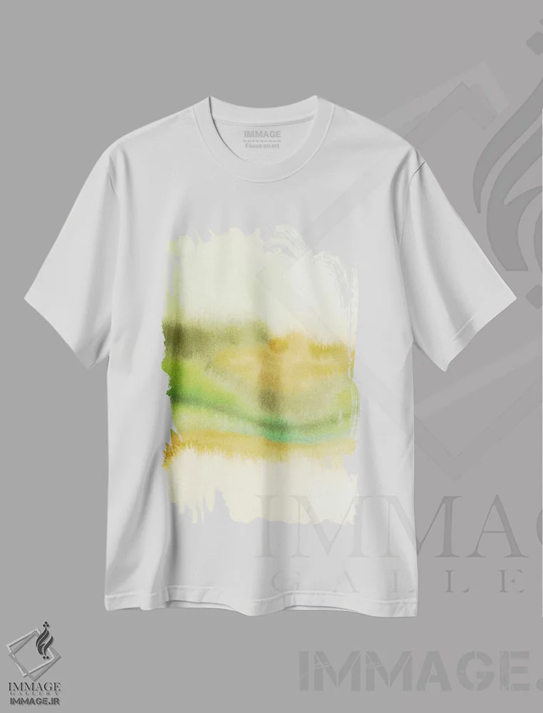 تیشرت سفید طرح دار انتزاعی ششم اثر مارکو گونزالز | immage.ir