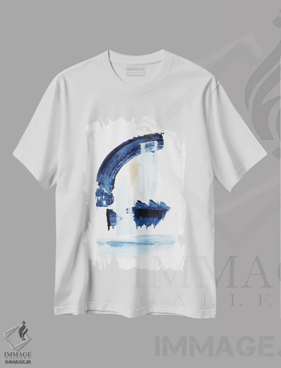 تیشرت سفید طرح دار ابرازهای مینیمال پنجم اثر مارکو گونزالز | immage.ir