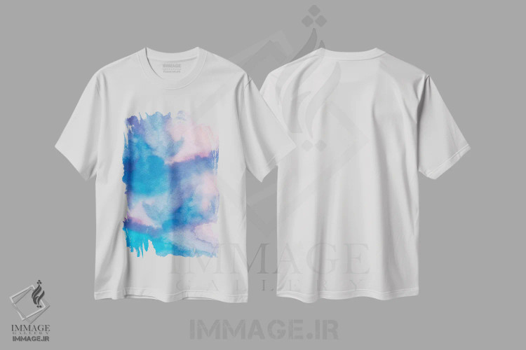 تیشرت سفید طرح دار انتزاعی هشتم اثر مارکو گونزالز | فروشگاه ایماژ