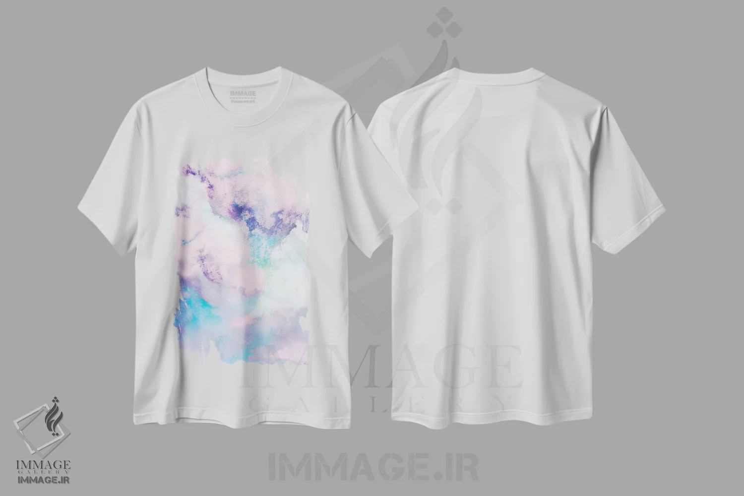 تیشرت سفید طرح دار انتزاعی نهم اثر مارکو گونزالز | فروشگاه ایماژ