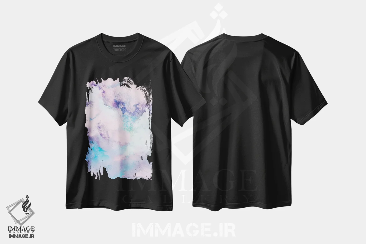 تیشرت مشکی طرح دار انتزاعی نهم اثر مارکو گونزالز | immage.ir