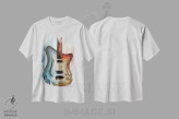 تیشرت سفید طرح دار موسیقی رترو سوم، تزئینی اثر مارکو گونزالز | immage.ir