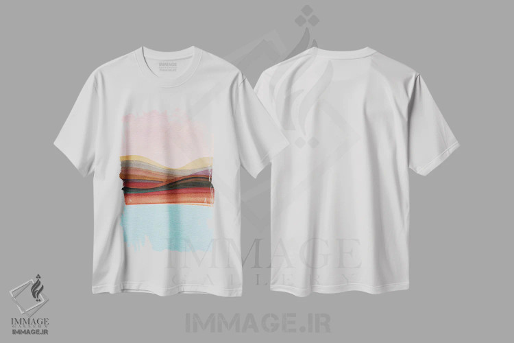 تیشرت سفید طرح دار منظرهٔ روان گردان چهارم، تزئینی اثر مارکو گونزالز | فروشگاه ایماژ