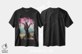 تیشرت مشکی طرح دار سرود بهار، هنر فاخر معاصر اثر استیو گود | immage.ir