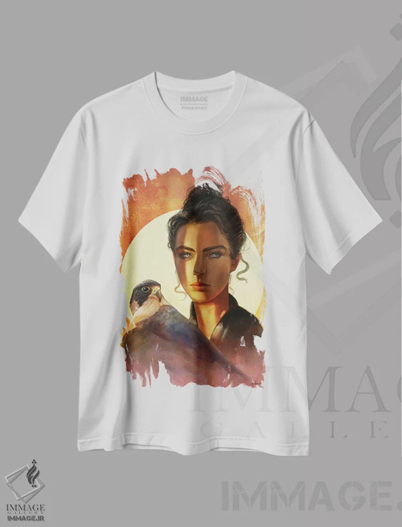 تیشرت سفید طرح دار زیبایی سرگردان، هنر فاخر معاصر اثر استیو گود | immage.ir