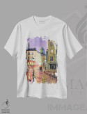 تیشرت سفید طرح دار مونمارتر، دکور معاصر اثر گوردون بروس | immage.ir
