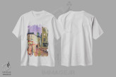 تیشرت سفید طرح دار مونمارتر، دکور معاصر اثر گوردون بروس | immage.ir