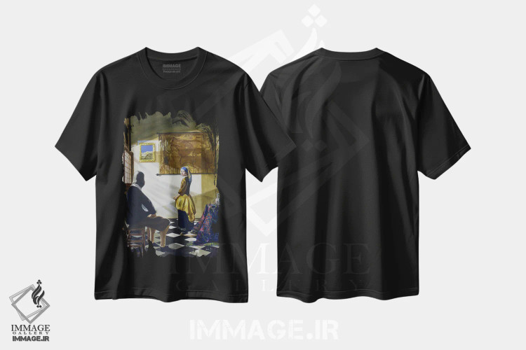 تیشرت مشکی طرح دار مدل جدید ورمیر اثر گوردون بروس | فروشگاه ایماژ