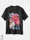 تیشرت مشکی طرح دار پئونی زیبا، دکور معاصر اثر گوشیا گرگورچیک | immage.ir