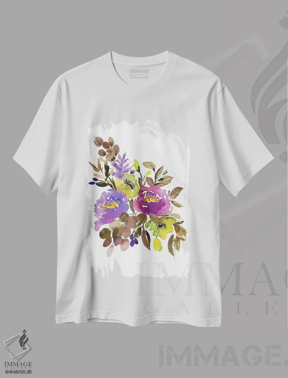 تیشرت سفید طرح دار اشتیاق، دکور معاصر اثر گوشیا گرگورچیک | فروشگاه ایماژ