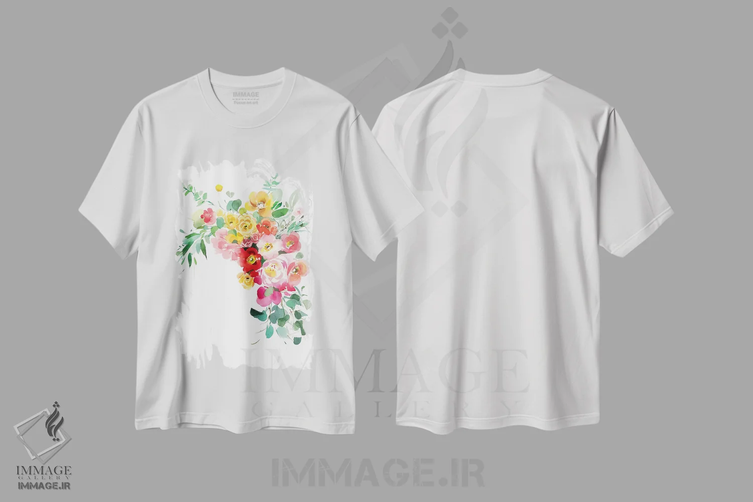 تیشرت سفید طرح دار خوشحال، دکور معاصر اثر گوشیا گرگورچیک | فروشگاه ایماژ