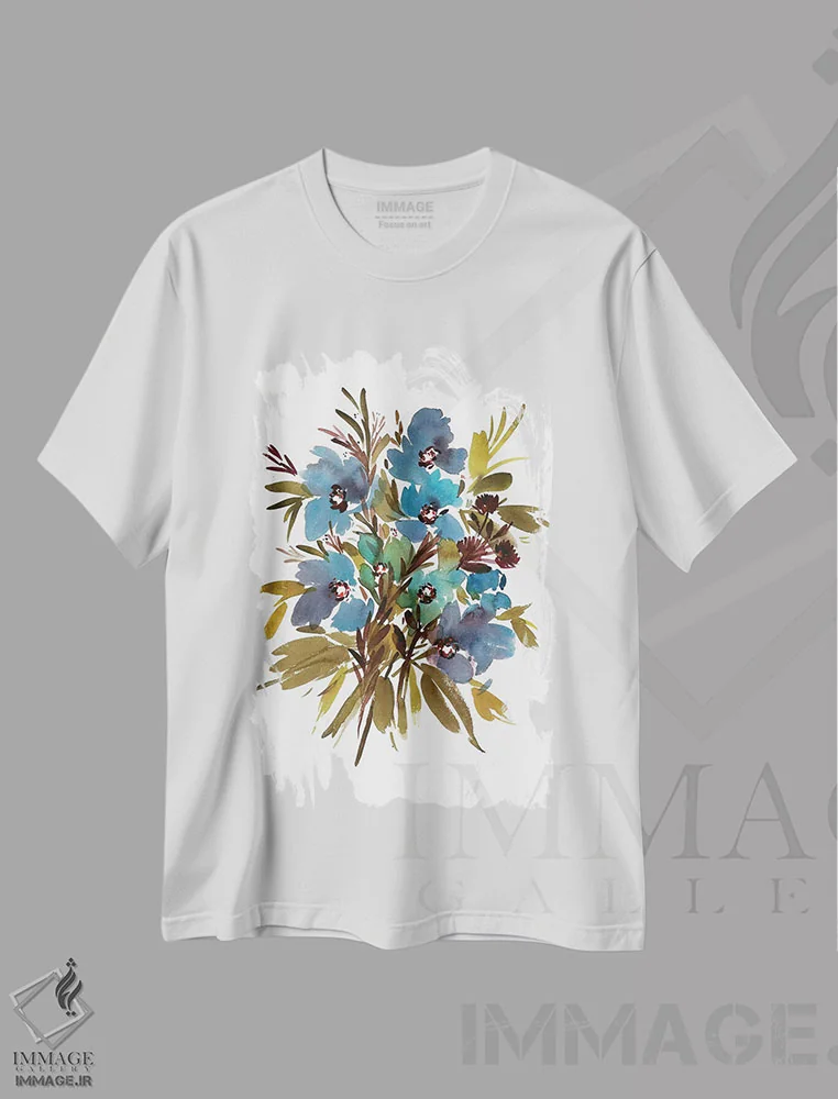 تیشرت سفید طرح دار گلدسته، دکور معاصر اثر گوشیا گرگورچیک | immage.ir