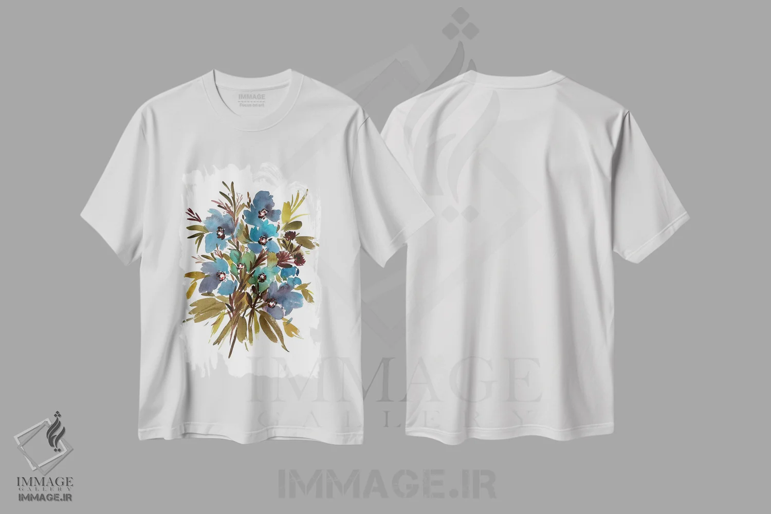 تیشرت سفید طرح دار گلدسته، دکور معاصر اثر گوشیا گرگورچیک | immage.ir