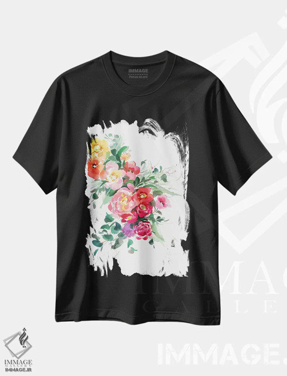 تیشرت مشکی طرح دار شادمان، دکور معاصر اثر گوشیا گرگورچیک | فروشگاه ایماژ