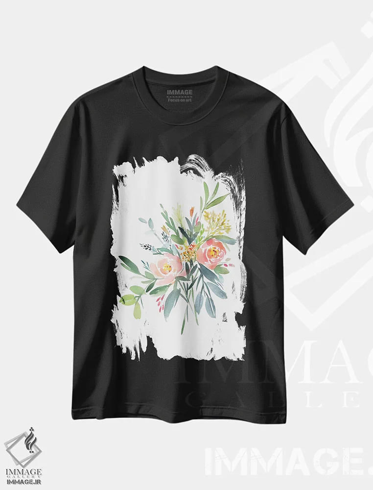 تیشرت مشکی طرح دار جولای، دکور معاصر اثر گوشیا گرگورچیک | فروشگاه ایماژ