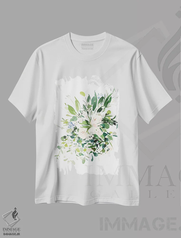 تیشرت سفید طرح دار درخشان I، دکور معاصر اثر گوشیا گرگورچیک | فروشگاه ایماژ