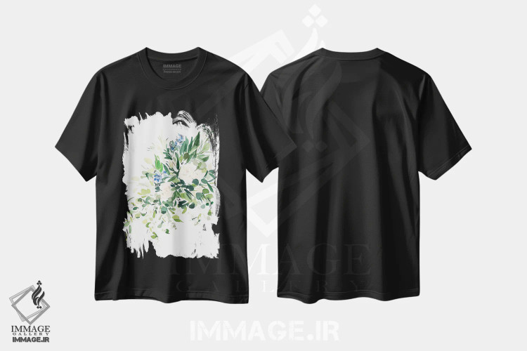 تیشرت مشکی طرح دار درخشان II، دکور معاصر اثر گوشیا گرگورچیک | فروشگاه ایماژ