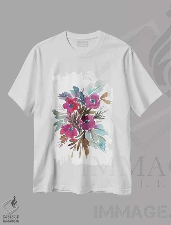 تیشرت سفید طرح دار صبح سرد، دکور معاصر اثر گوشیا گرگورچیک | فروشگاه ایماژ