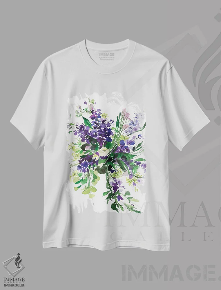 تیشرت سفید طرح دار مورادو، دکور معاصر اثر گوشیا گرگورچیک | فروشگاه ایماژ