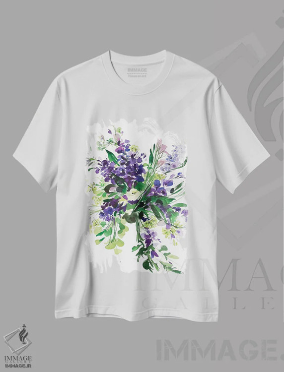 تیشرت سفید طرح دار مورادو، دکور معاصر اثر گوشیا گرگورچیک | فروشگاه ایماژ