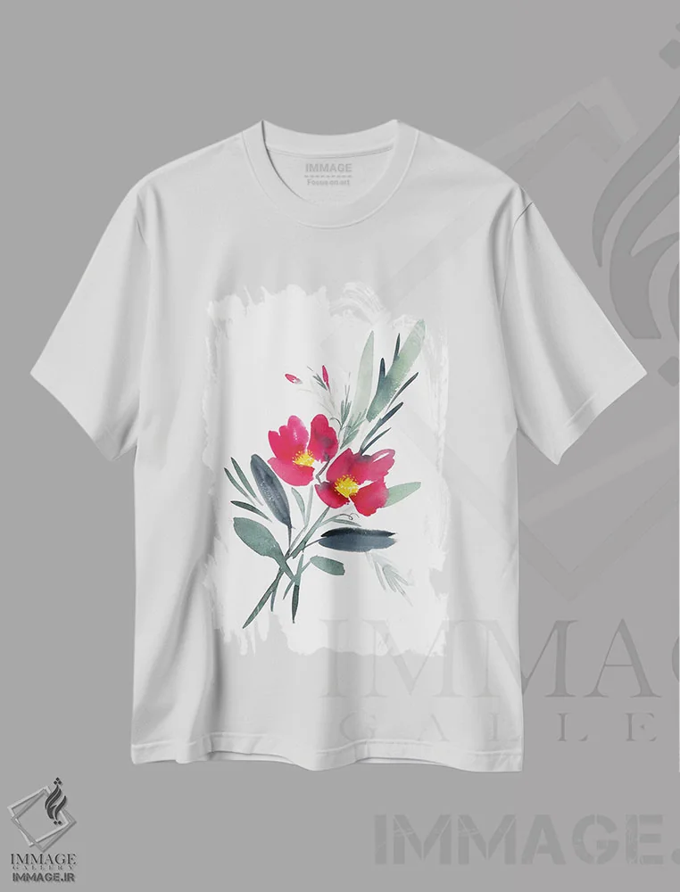 تیشرت سفید طرح دار نت چینی، دکور معاصر اثر گوشیا گرگورچیک | immage.ir