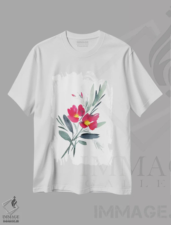 تیشرت سفید طرح دار نت چینی، دکور معاصر اثر گوشیا گرگورچیک | immage.ir