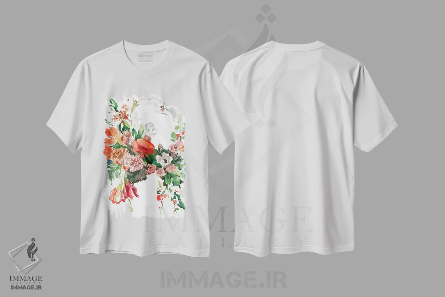 تیشرت سفید طرح دار چمنزار، دکور معاصر اثر گوشیا گرگورچیک | فروشگاه ایماژ