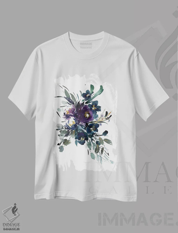 تیشرت سفید طرح دار شب، دکور معاصر اثر گوشیا گرگورچیک | فروشگاه ایماژ